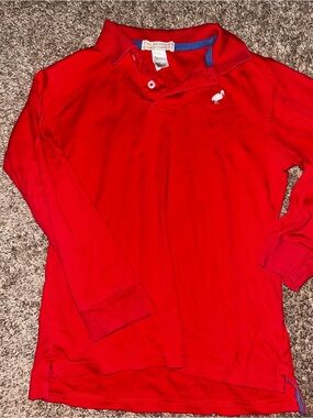 The Beaufort Bonnet Company Red Long-Sleeve Polo for Kids